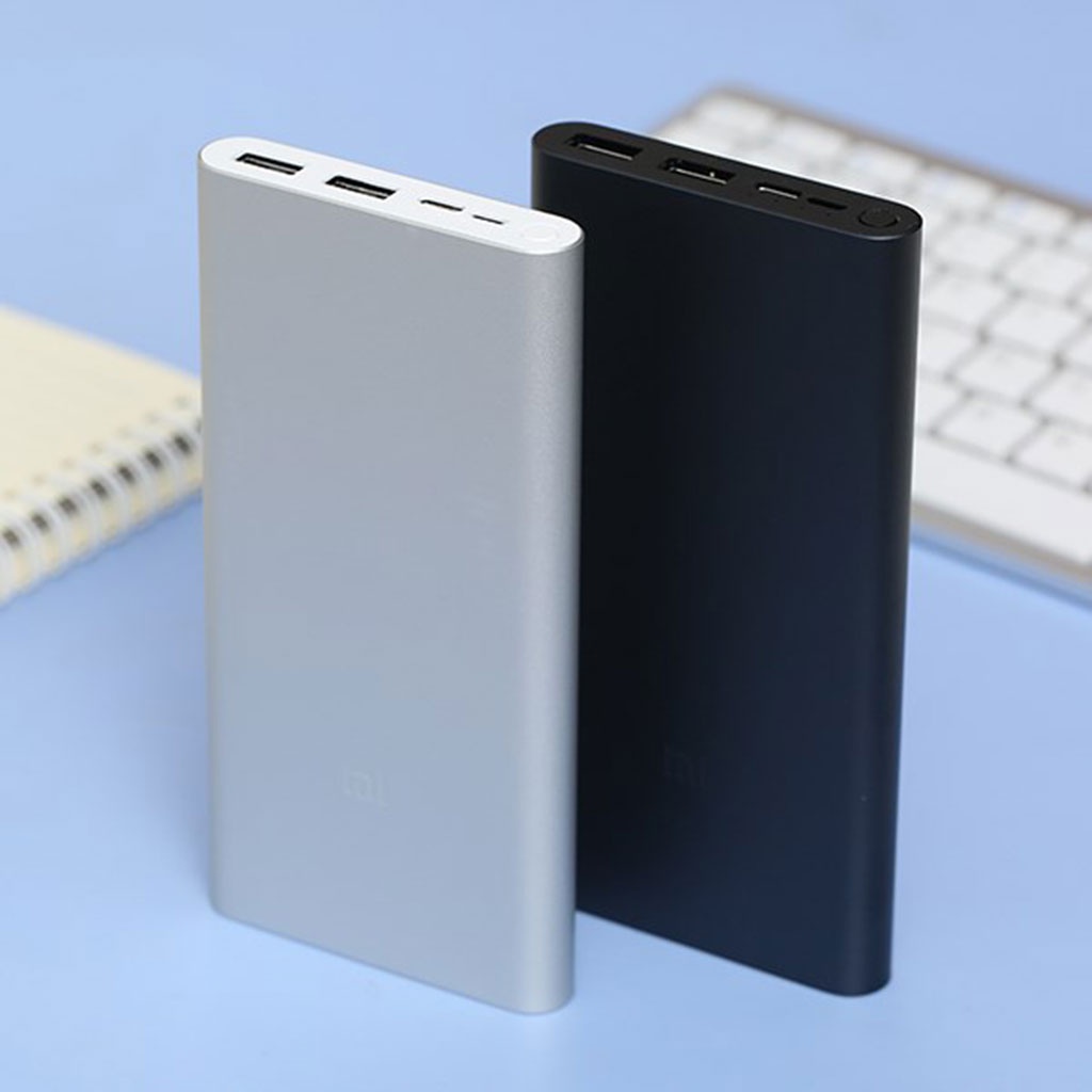 Pin sạc dự phòng Xiaomi Gen 3 dung lượng 10.000 mAh- 2 cổng USB , Hỗ trợ cổng sạc type-C