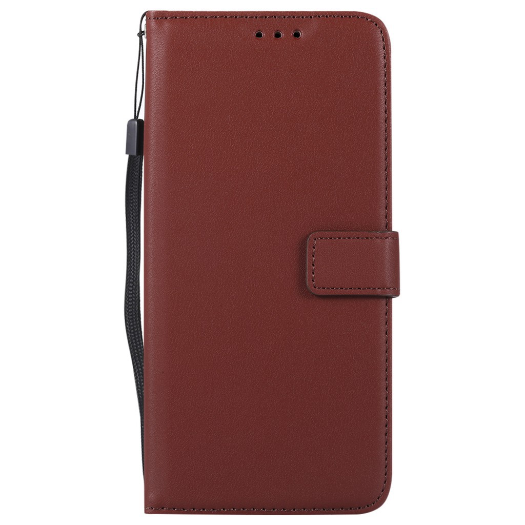 Bao da cao cấp màu trơn có ngăn để thẻ tiện dụng và dây đeo cho Samsung A5 2016