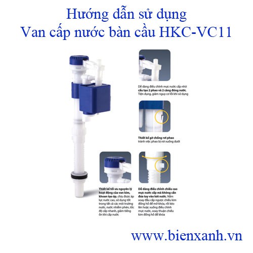 Bộ xả cấp paradise KR- Van cấp paradise KR Bộ xả bồn cầu HKC-VC11