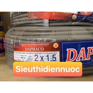 Dây điện đôi daphaco xám 2 lớp 2x1.5 2x2.5
