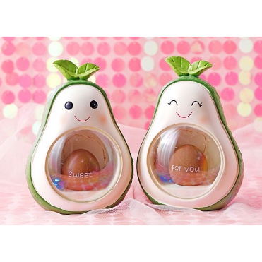 Đèn ngủ LED quả bơ dáng tròn DRS3 avocado nhựa resin hoạt hình trang trí cute dễ thương