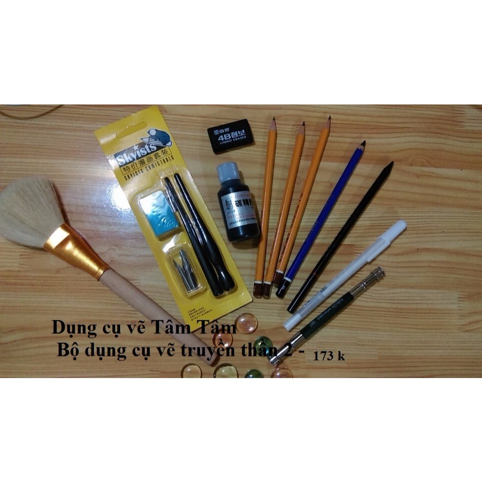 [ TÂM TÂM ]-Dụng cụ vẽ truyền thần 2, Bộ vẽ truyện tranh 2-173k-