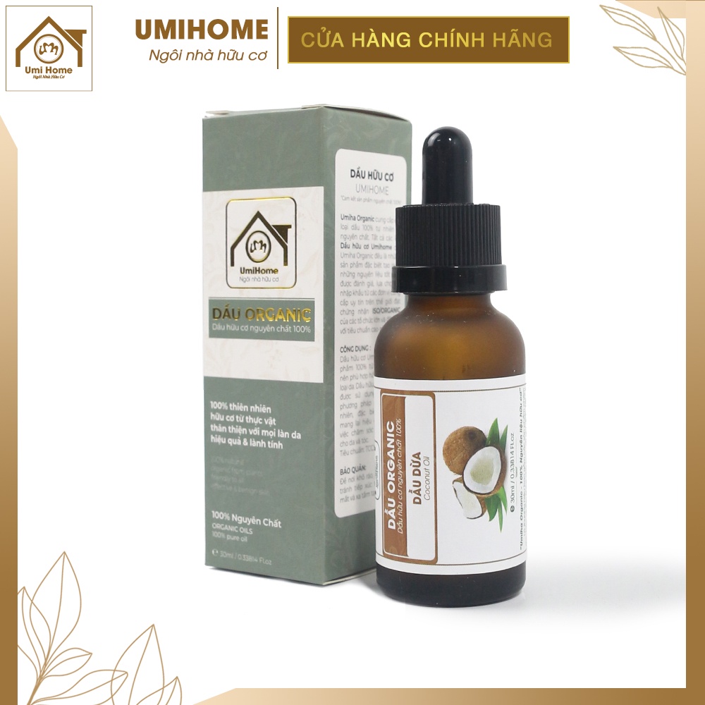 Dầu Dừa ép lạnh tinh khiết UMIHOME nguyên chất 30ml