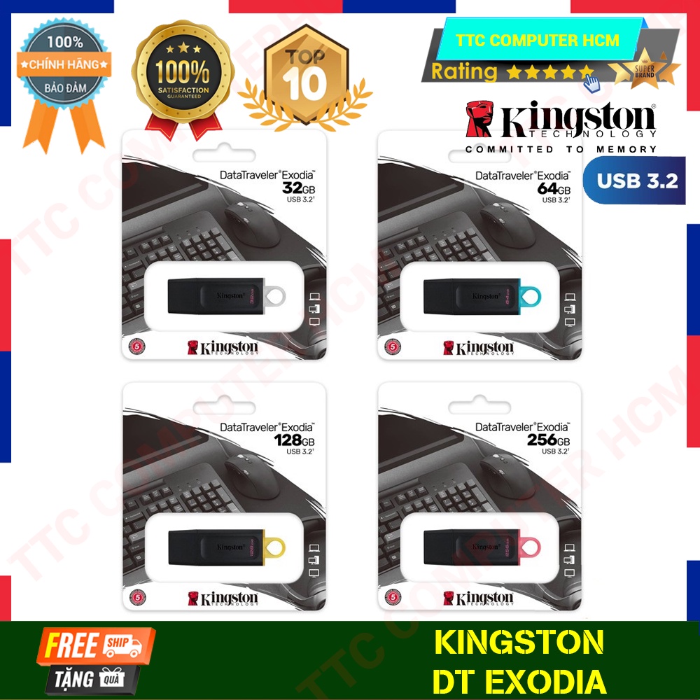 KINGSTON DT EXODIA | USB Kingston DataTraverler Exodia 3.2 Gen 1 32GB / 64GB / 128GB / 256GB   - HÀNG CHÍNH HÃNG