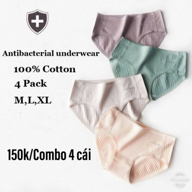 [Mã WARN10 giảm 10k đơn 99k] CÓ BIG SIZE_ Quần Underpants 6 màu Cotton Kháng Khuẩn