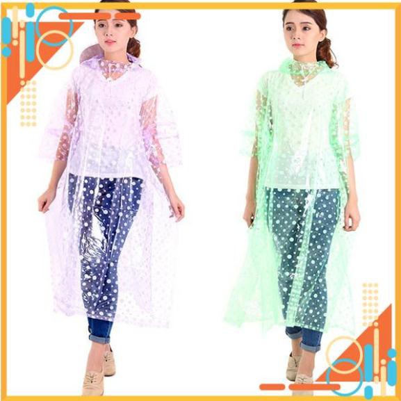 Áo mưa chấm bi màu sắc thời trang #2
