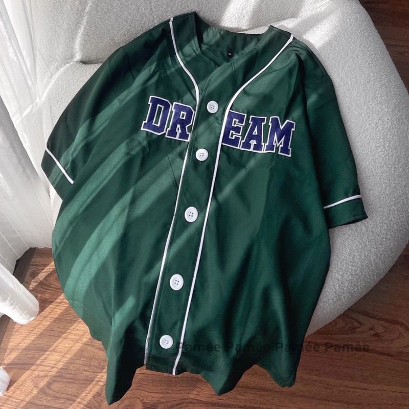 Áo sơmi kiểu dáng bóng chày nam nữ màu Unisex phong cách Ulzzang