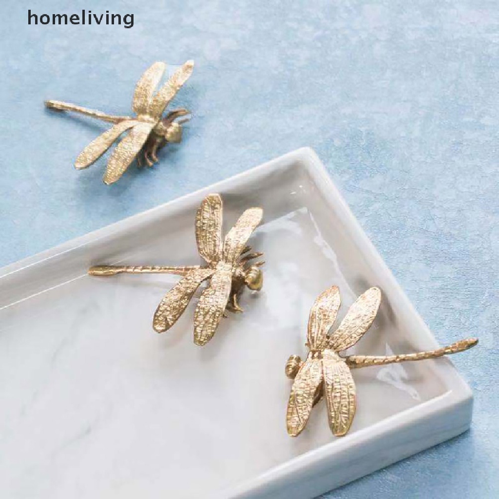 Tay Nắm Cửa Tủ Bằng Đồng Thau Hình Chuồn Chuồn Phong Cách Bắc Âu Đơn Giản