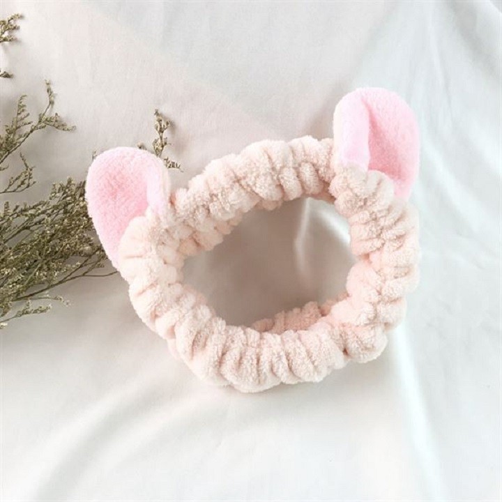 BĂNG ĐÔ TAI MÈO 3D MÀU HỒNG NHẠT DÀY MỀM MỊN CAO CẤP