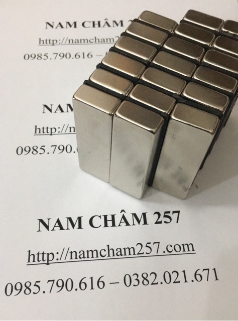 Nam châm viên khối 60x20x10mm, loại nam châm trắng đất hiếm 60x20x10mm lực hút siêu mạnh