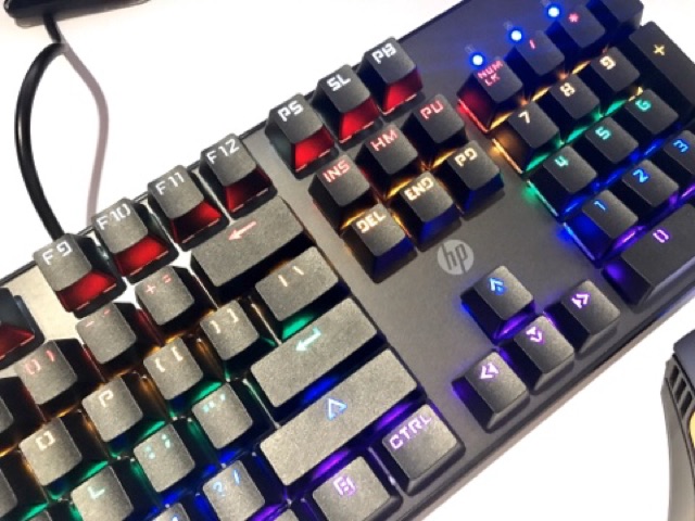 Bàn phím cơ HP gaming K10 fullsize cực chất 20 chế độ led