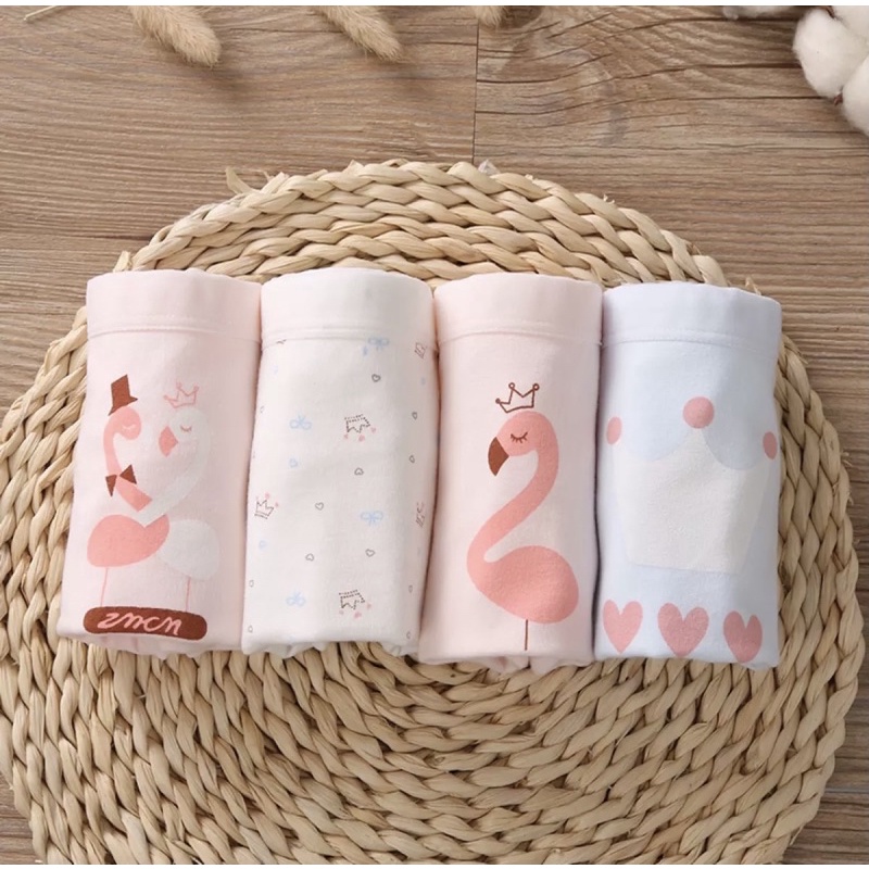 Quần chip đùi bé gái,chất cotton mềm mịn, set 3 chiếc quần lót cho bé từ 8-22kg