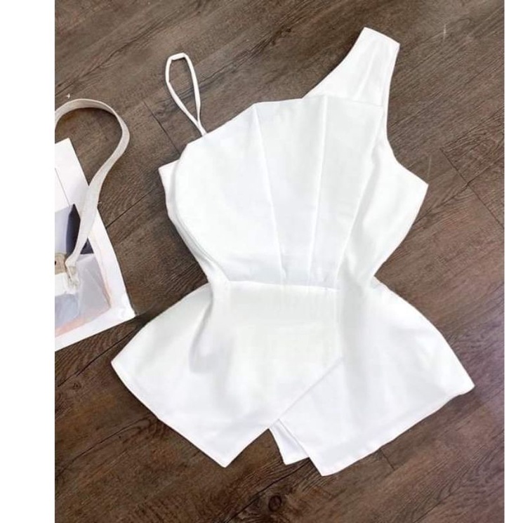 áo peplum lệch vai
