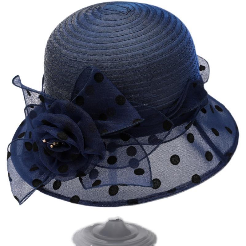 Nón Tai Bèo Hình Vuông In Hoa Thanh Lịch Kiểu Châu Âu Cho Phụ Nữ Trung Niên