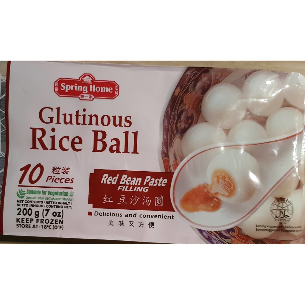 1T*24B Bánh Trôi Nước Đậu Đỏ Spring Home 200gr/ 10b - Singapore/ Red Bean Glutinous Rice Ball - Singapore