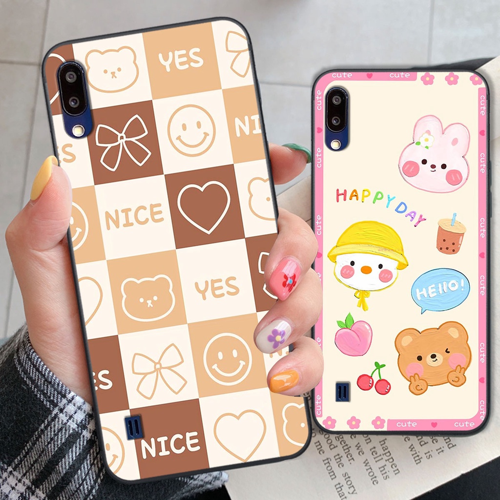 Ốp lưng Samsung M10 happy day, gấu bear dễ thương - BỀN - ĐẸP -BAO GIÁ TOÀN THỊ TRƯỜNG