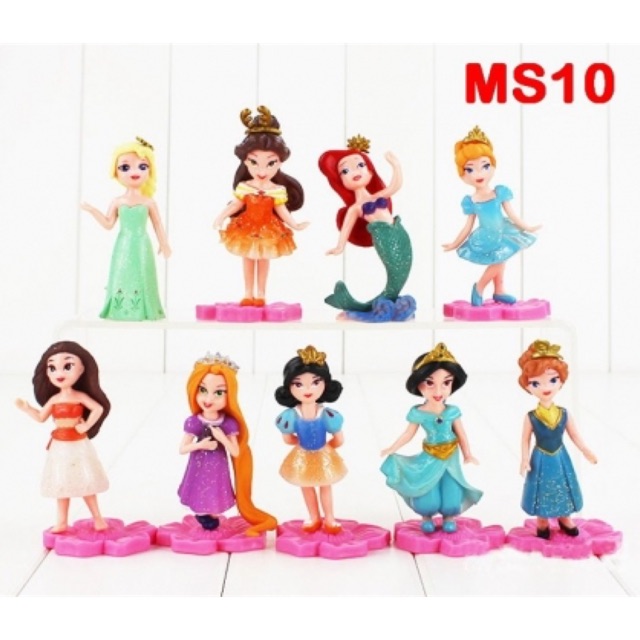 Set 9 Mô Hình Công Chúa Disney cực xinh xắn  Kèm clip và ảnh shop chụp