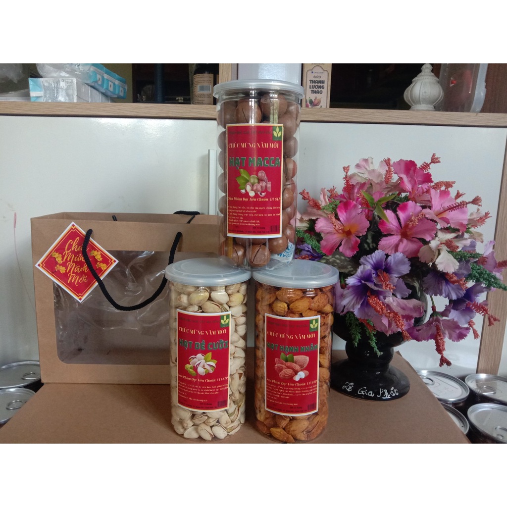 [Hộp Quà Tết] Combo Hộp Quà tết đẹp, sang trọng đủ các loại hạt để lựa chọn: hạt macca, dẻ, hạnh nhân, điều, bánh hạt .. | BigBuy360 - bigbuy360.vn