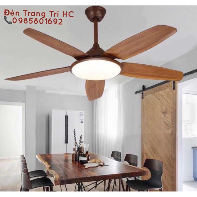 Quạt Trần- Quạt Trần Đèn Cánh Gỗ Cao Cấp có Bảo Hành