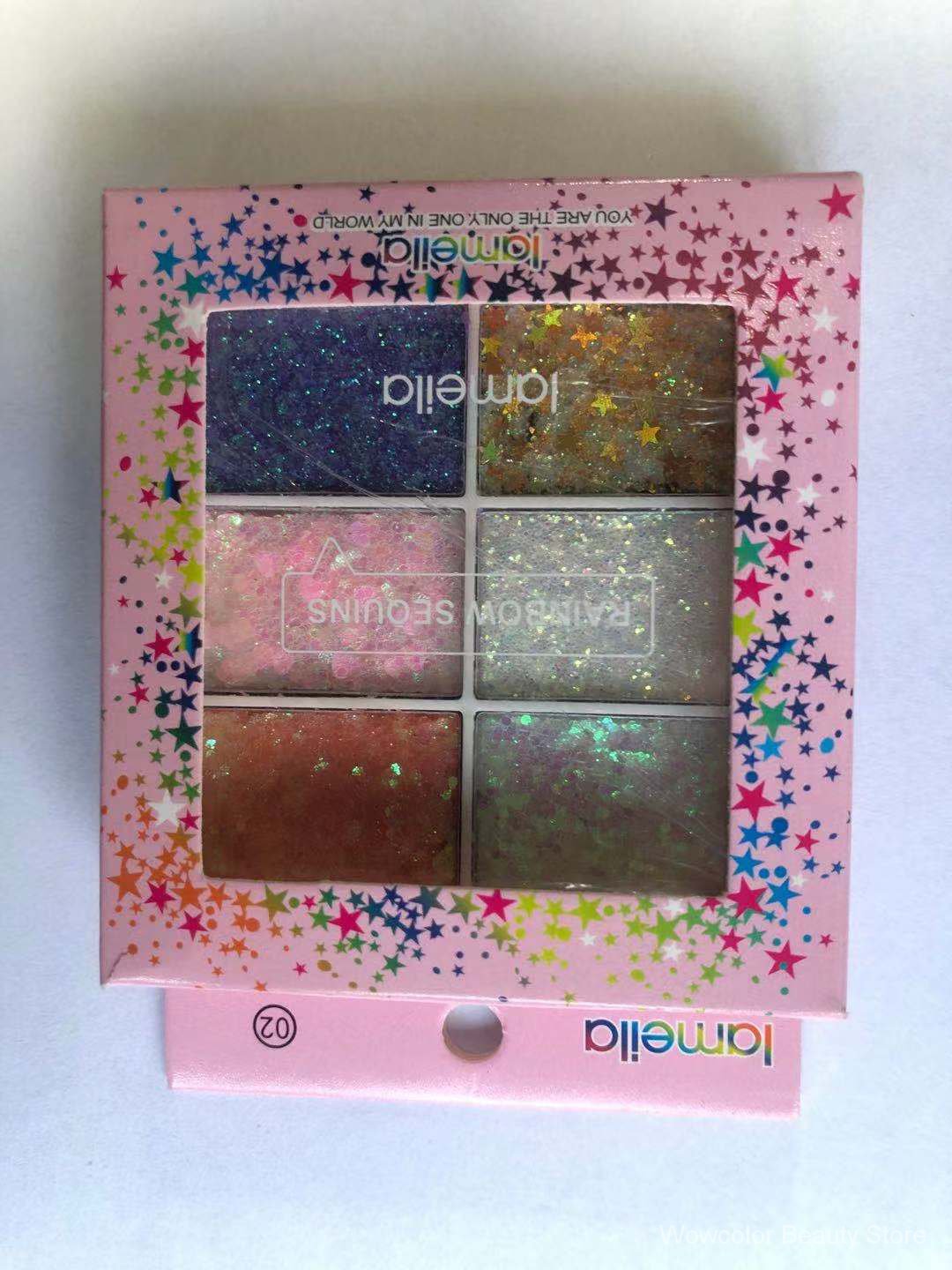 (Hàng Mới Về) Bảng Phấn Mắt Lameila 6 Màu Kim Tuyến Lấp Lánh Lâu Trôi | BigBuy360 - bigbuy360.vn