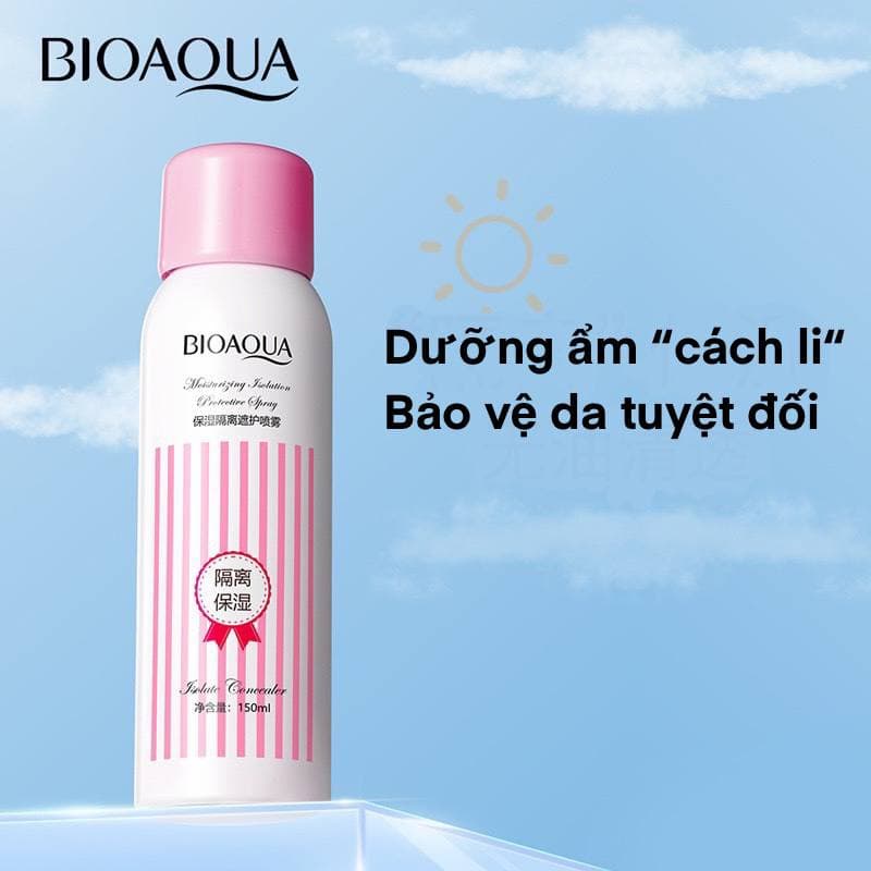 Xịt chống nắng FREE SHIP Kem chống nắng dạng xịt Bioaqua, xịt chống nắng body hiệu quả LALA