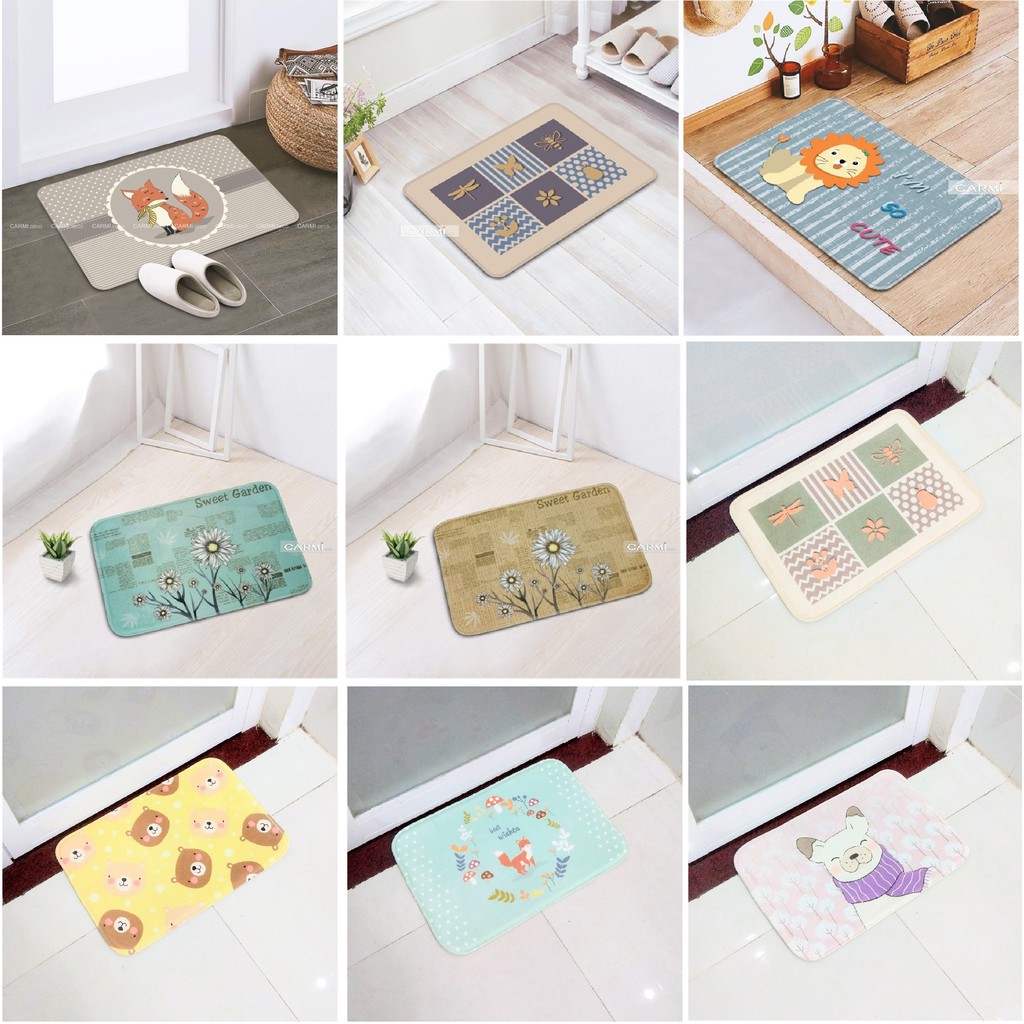Thảm chùi chân CARMI nhung 40*60 (nhiều mẫu)