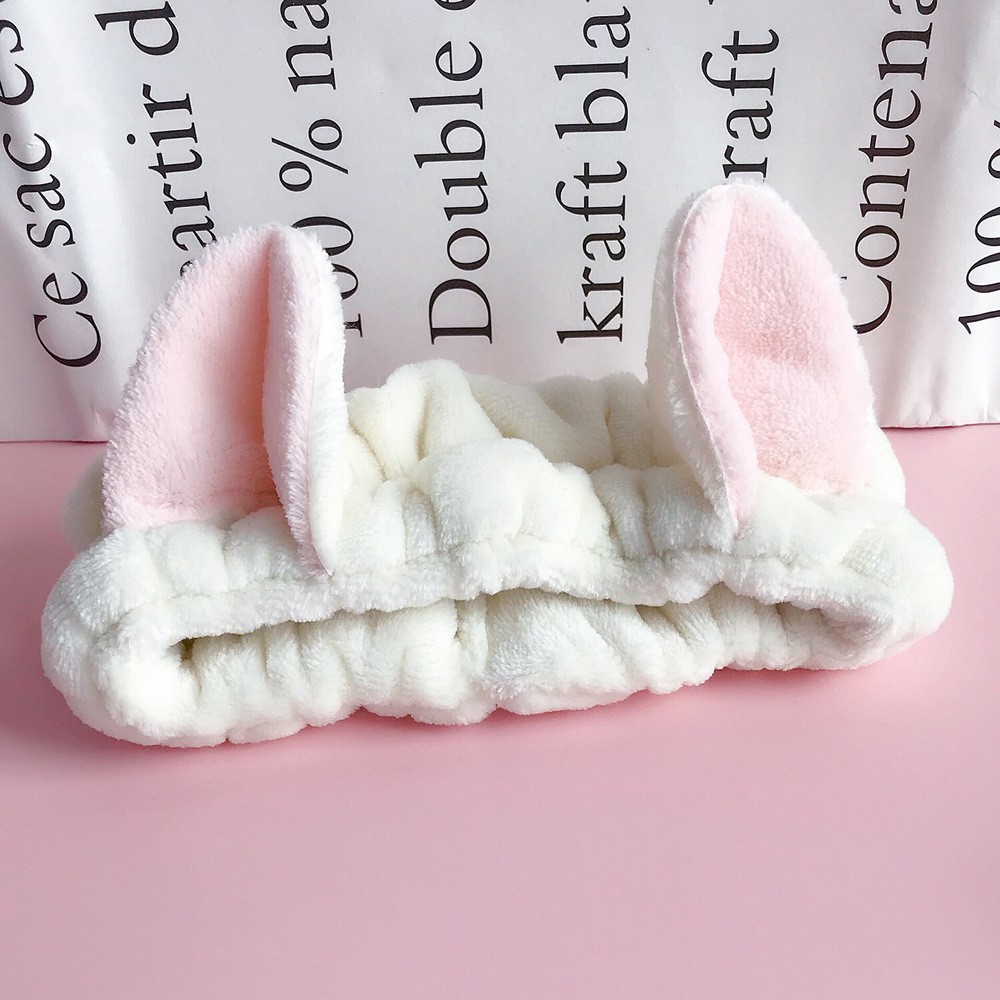 Băng đô tai thỏ, tai mèo vải nhung 3D tuban cài tóc giúp trang điểm, rửa mặt xinh xắn dành cho các bạn nữ