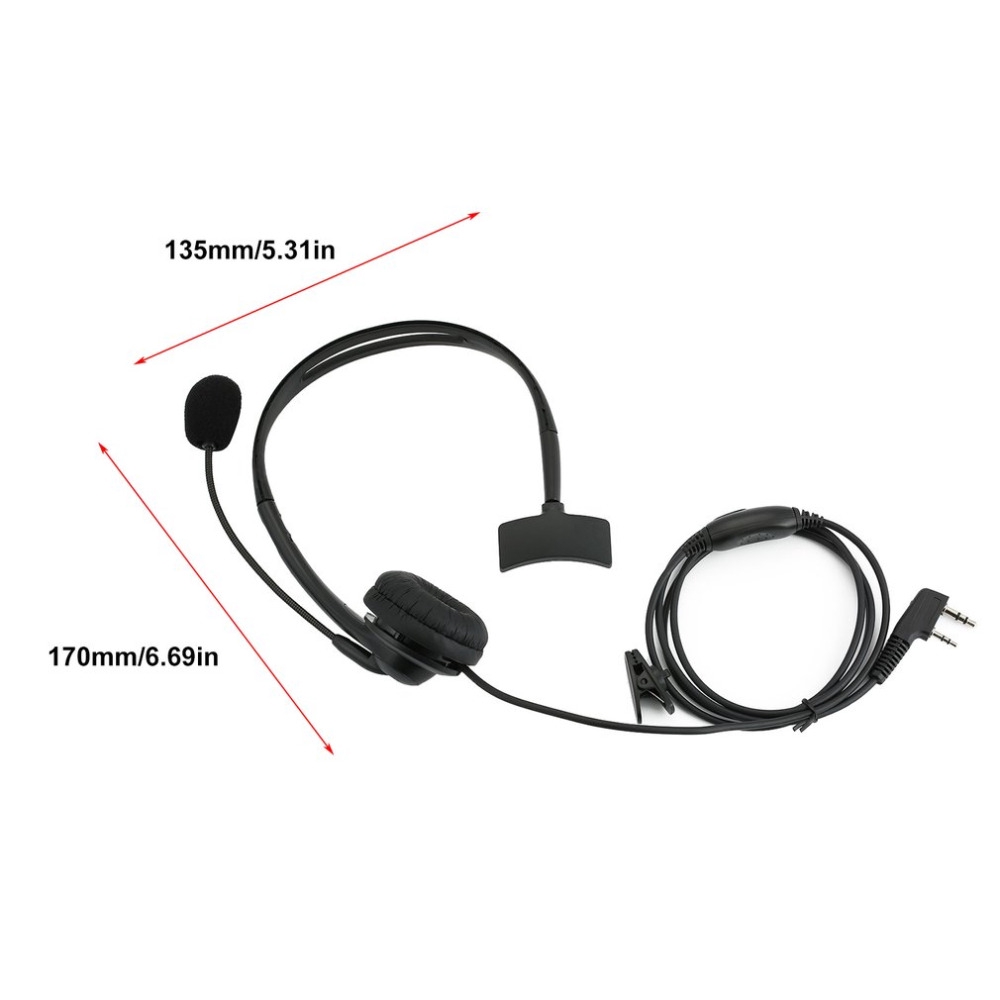 Tai Nghe Có Mic Ptt 2 Pin Cho Bf-6