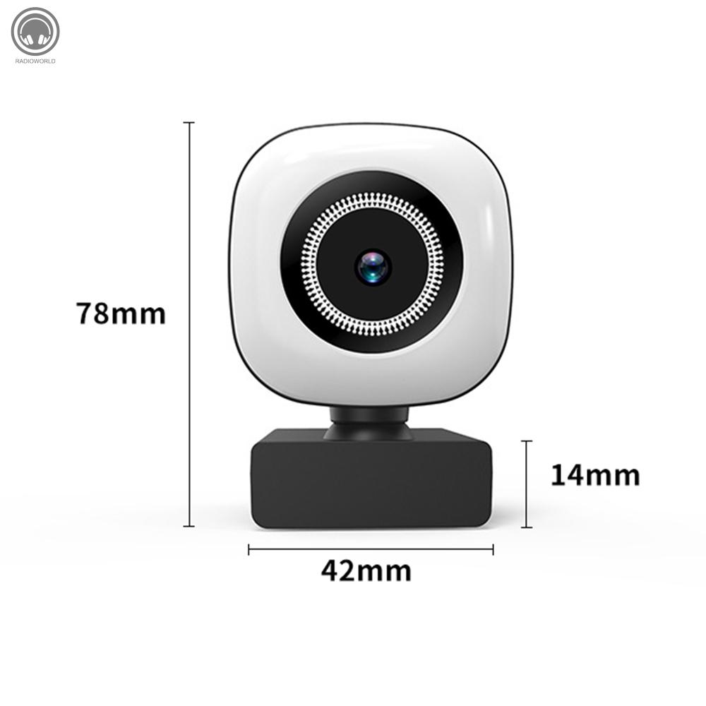 Webcam R 4k Cổng Usb Có Đèn Led Kèm Micro Tiện Dụng