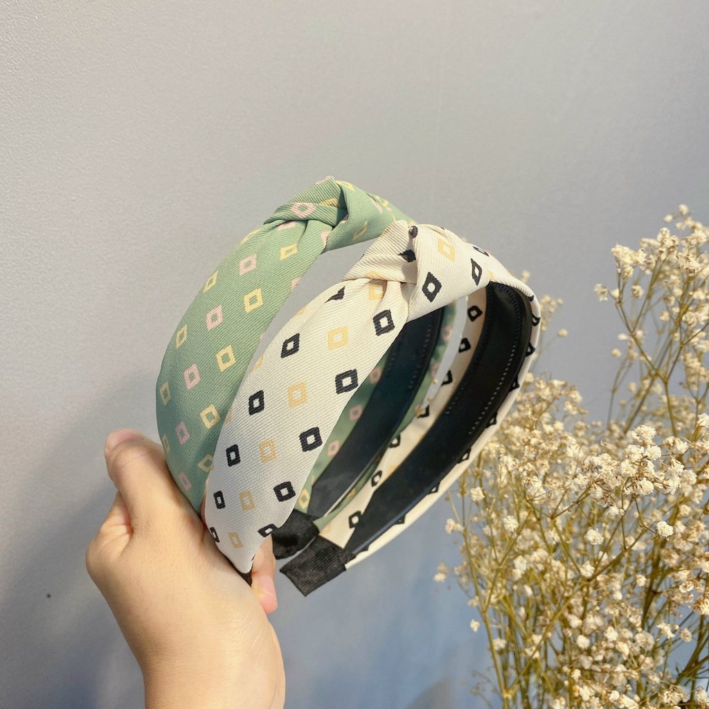 Băng đô, cài tóc vải thắc nút cao cấp cho nữ phong cách tiểu thư