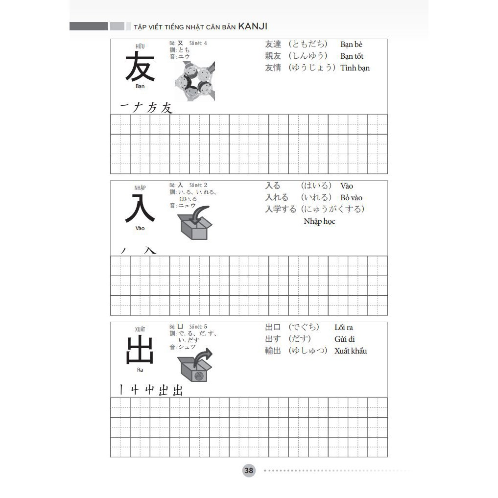 Sách Tập Viết Tiếng Nhật Căn Bản Kanji