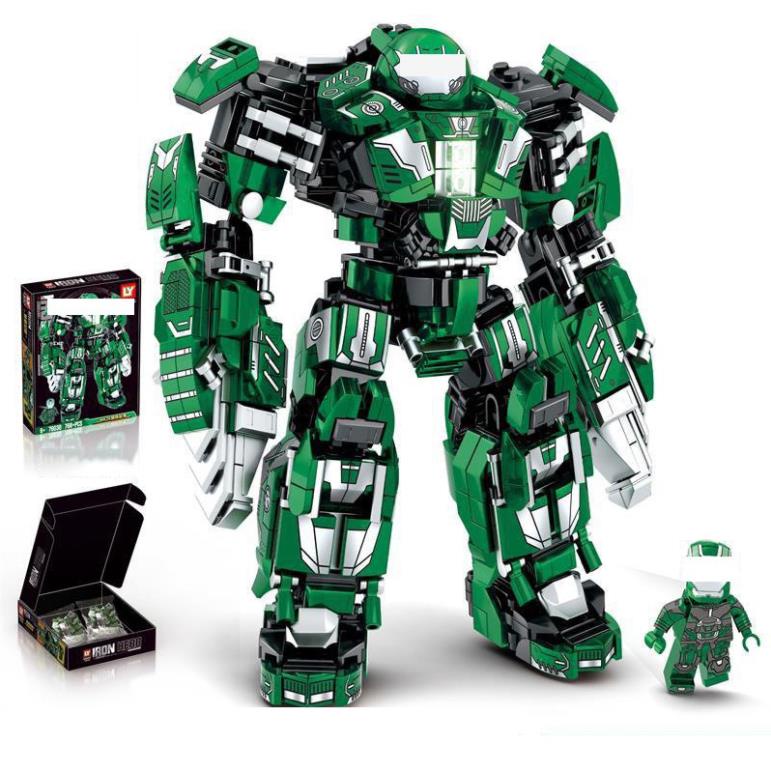BỘ ĐỒ CHƠI XẾP HÌNH Mô Hình Người Sắt, Lắp Ráp Mô Hình Iron man, ROBOT Hulkbuster