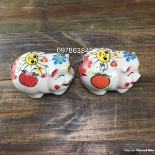 Heo đất vẹo bé gốm sứ Bát Tràng