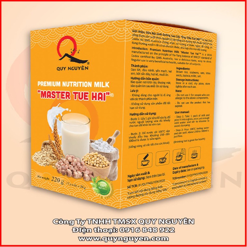 Sữa bột dinh dưỡng  ông Thầy Tuệ Hải cao cấp – hộp 11x20Gr - NMOL