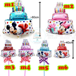 Bóng hình bánh sinh nhật Mickey Minie 2 size