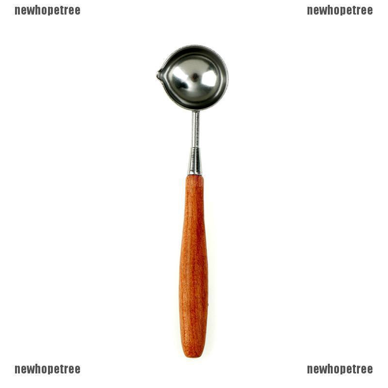 Muỗng Múc Sáp Niêm Phong Bì Thư Tay Cầm Bằng Gỗ