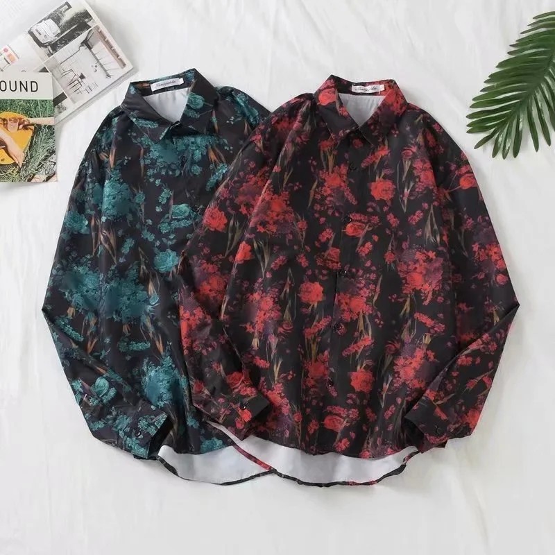 Áo Sơ Mi Tay Dài Thời Trang Cá Tính Phong Cách Châu Âu Cho Nam Size M-3Xl