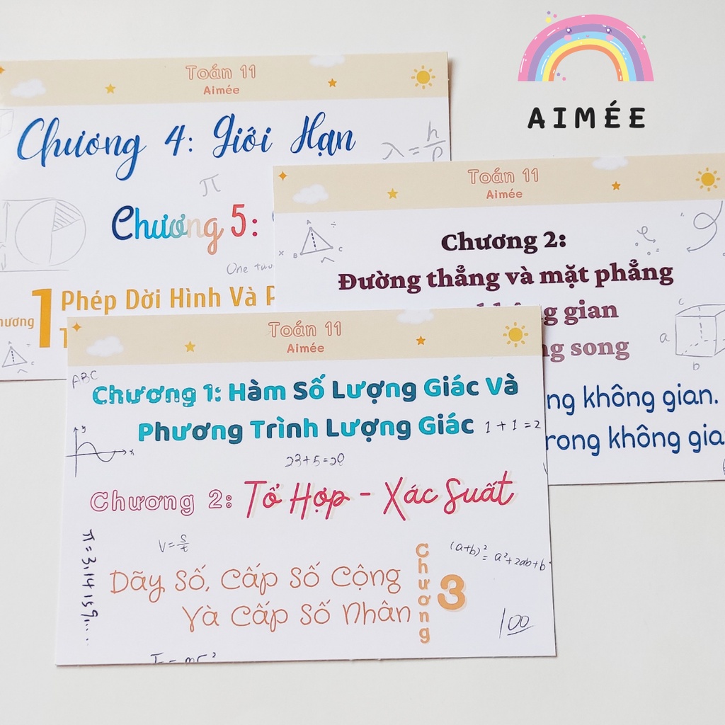 CŨ - Sticker Tiêu Đề Chương Toán 11  | Aimée