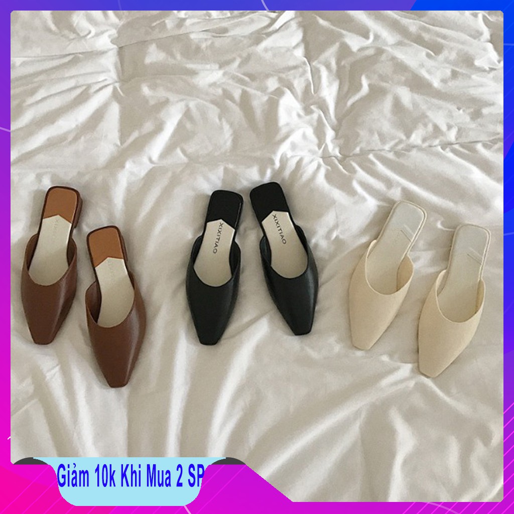 [Sale 3 Ngày] Dép sục nữ đẹp – SU01, dép sục mũi nhọn phù hợp đi làm và đi chơi (Đen, Nâu, Trắng)