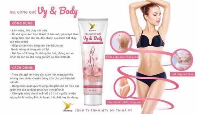 Gel tan mỡ Vy & Body