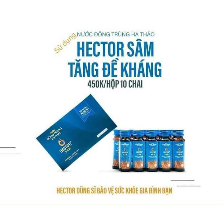 Nước Đông Trùng Hạ Thảo Hector Sâm Hộp 10 Chai Hector Cordyceps Ginseng