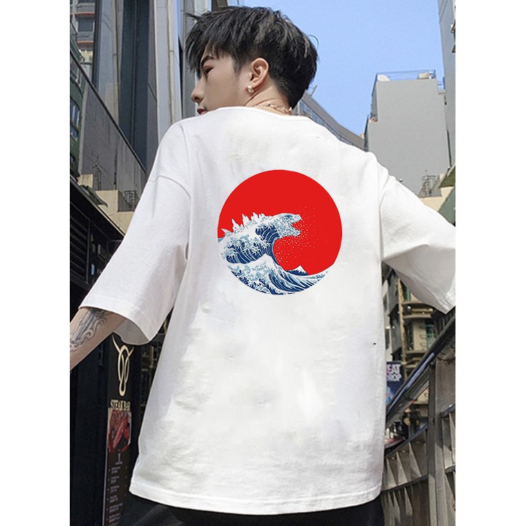 Áo thun nam tay lỡ form rộng họa tiết cá tính đẹp độc lạ vải dày mịn bst26