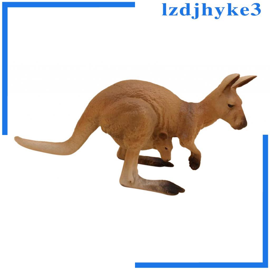 [lzdjhyke3] Đồ Chơi Kangaroo Sống Động Như Thật Không Độc Hại Trang Trí Thủ Công