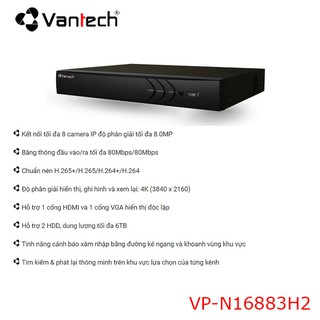 Đầu ghi hình camera IP Vantech VP-N16883H2 - 16 kênh