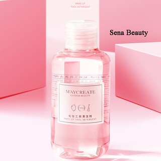 Chai nước rửa vệ sinh cọ và mút trang điểm Maycreate Make Up Tool Detergent 160ML