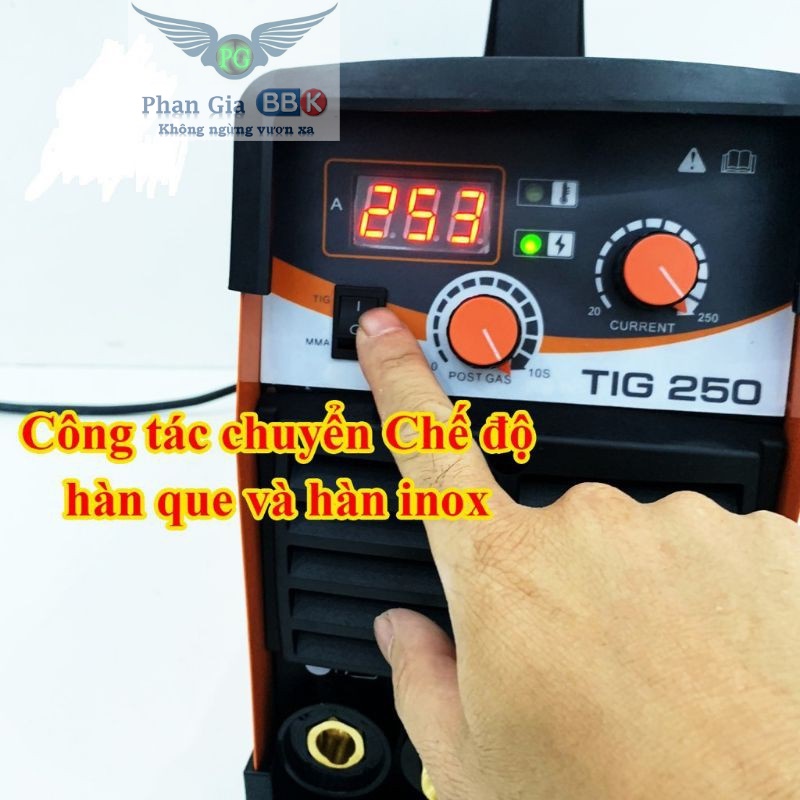 MÁY HÀN TIG JASIC 250E - TIG 250E 2 CHỨC NĂNG KHÍ VÀ QUE ĐỦ BỘ