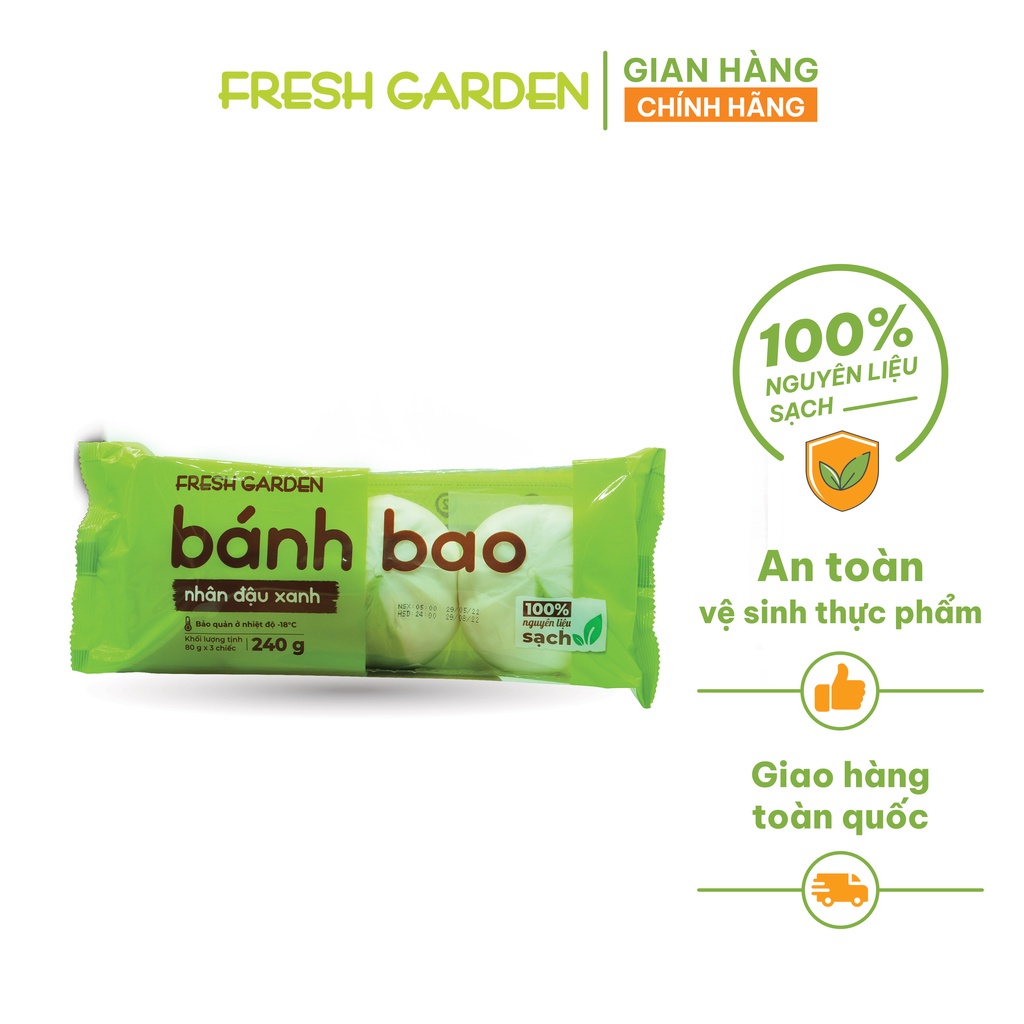 Bánh Bao FRESH GARDEN Thơm Ngon Với 5 Hương Vị Đầy Đủ Dưỡng Chất Cho Bữa Sáng Tiện Lợi 240g