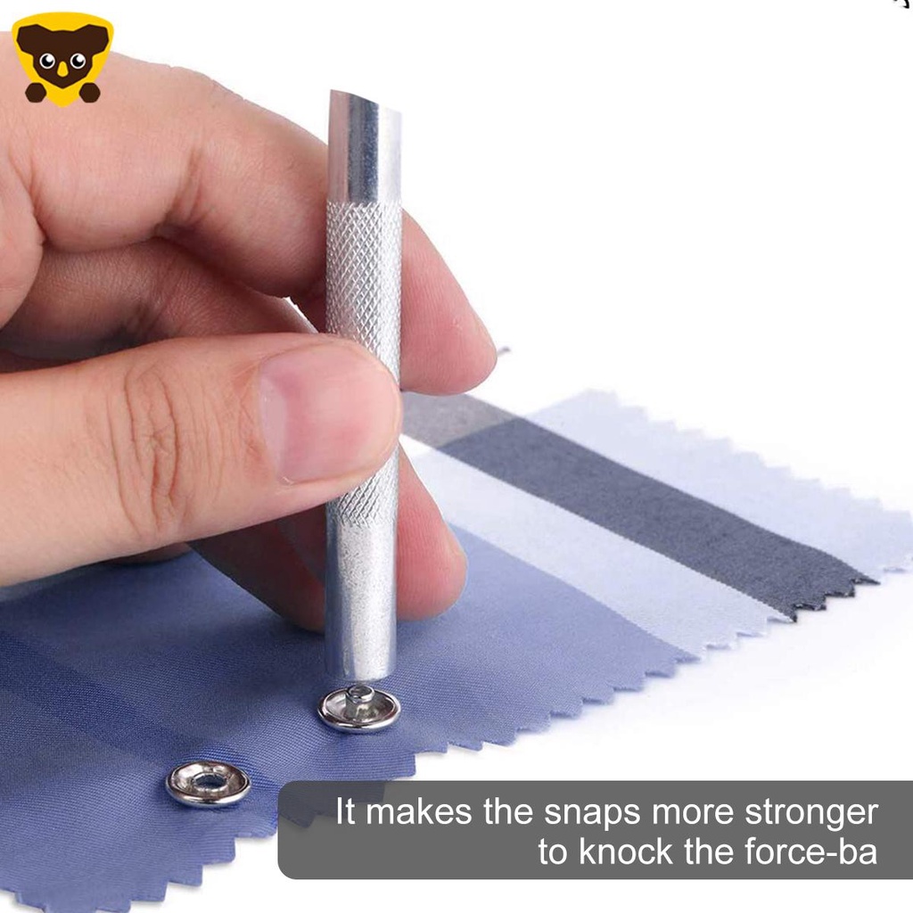 100 Bộ 10 màu Chốt Snap Kit Kim Loại Rỗng và Năm Vuốt Rắn Bộ khóa với Dụng cụ Kìm Áp lực