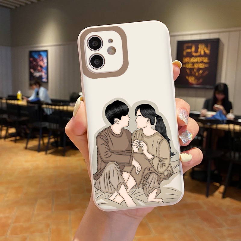 Ốp lưng Cặp đôi dễ thương iphone 14 13 12 11 Pro Max SE 2020 X XR XS 8 7 ip 6S 6 Plus tr1222