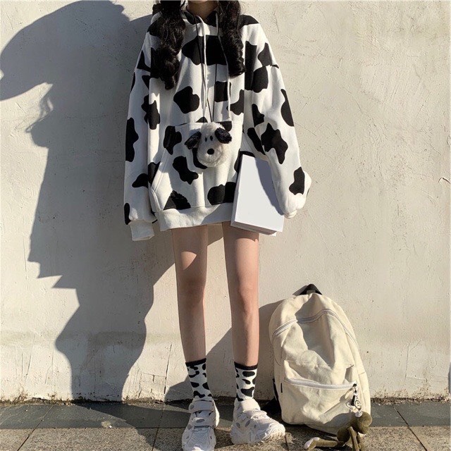 Áo Hoodie Unisex Bò Sữa Hottrend  🐮 Áo Hoodie Nam Nữ In Hình Bò Sữa Ngộ Nghĩnh_Nano Ulzzang | BigBuy360 - bigbuy360.vn